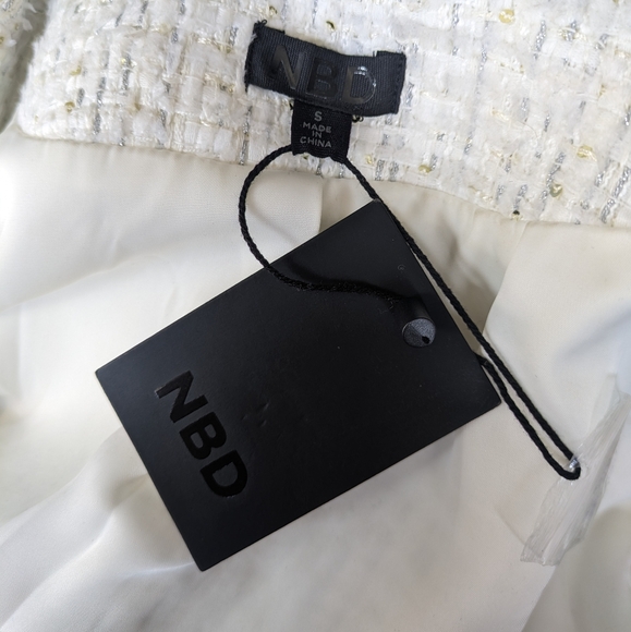 NBD Revolve Bridget Mini Dress - White Metallic | Small - Picture 4 of 7